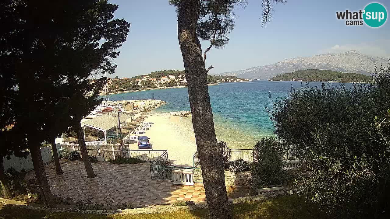 Webcam live Lumbarda – Plage Prvi Žal – Korčula