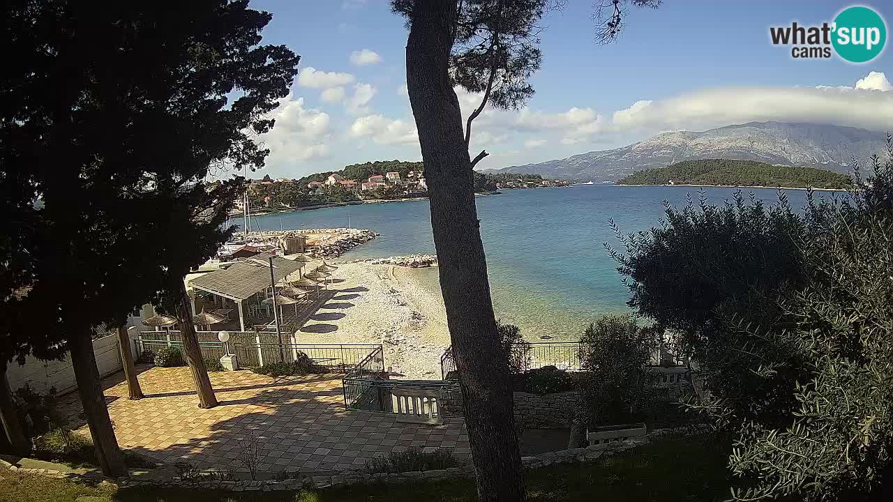 Webcam live Lumbarda – Plage Prvi Žal – Korčula