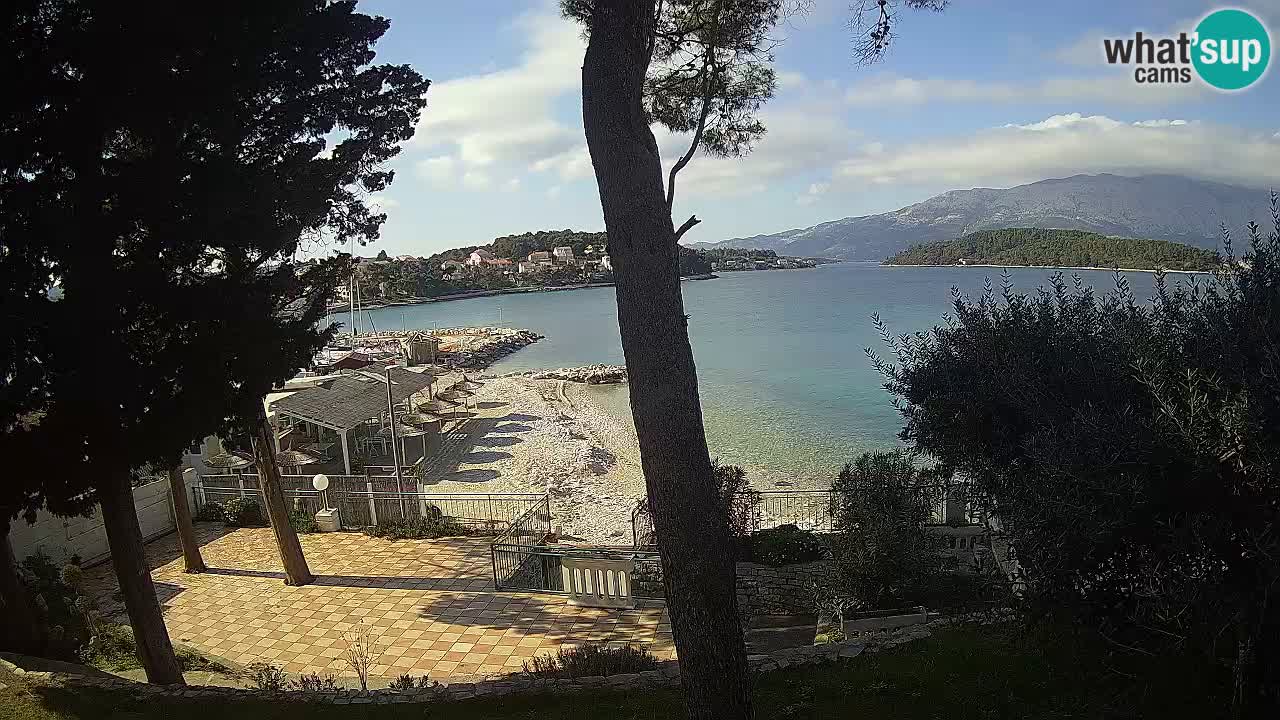 Spletna kamera Lumbarda – Plaža Prvi Žal – Korčula