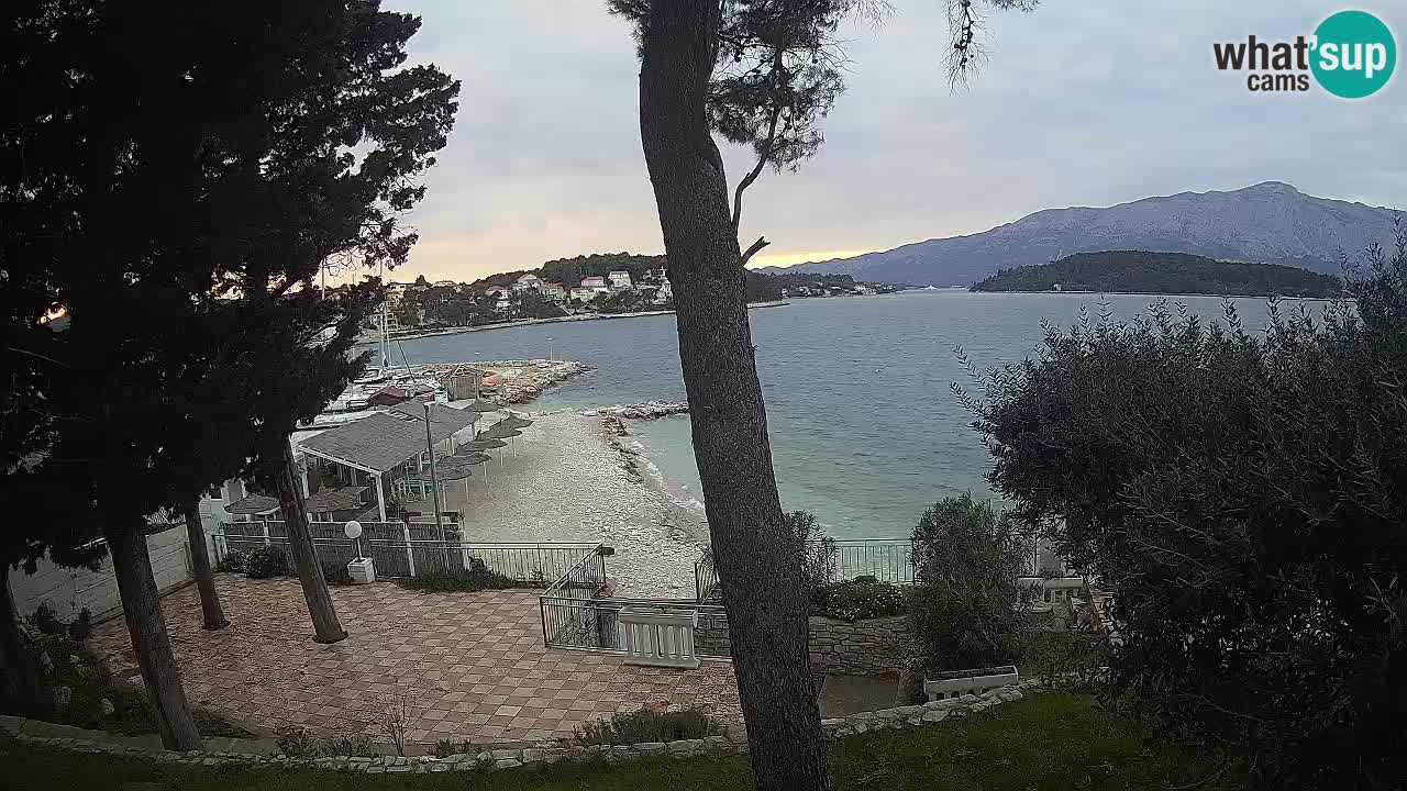 Spletna kamera Lumbarda – Plaža Prvi Žal – Korčula