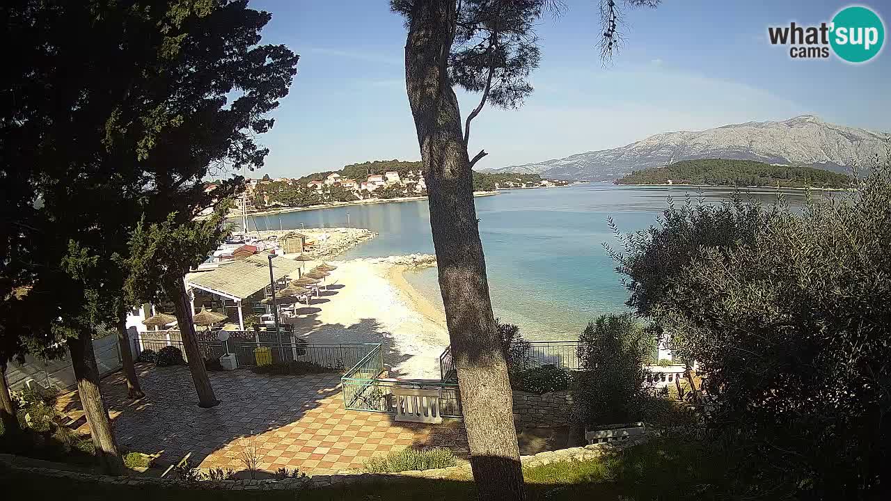 Spletna kamera Lumbarda – Plaža Prvi Žal – Korčula