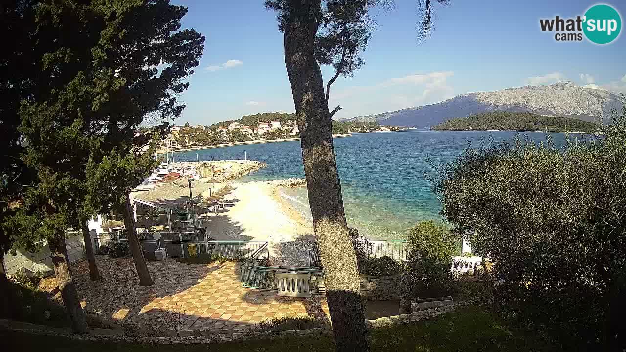 Spletna kamera Lumbarda – Plaža Prvi Žal – Korčula