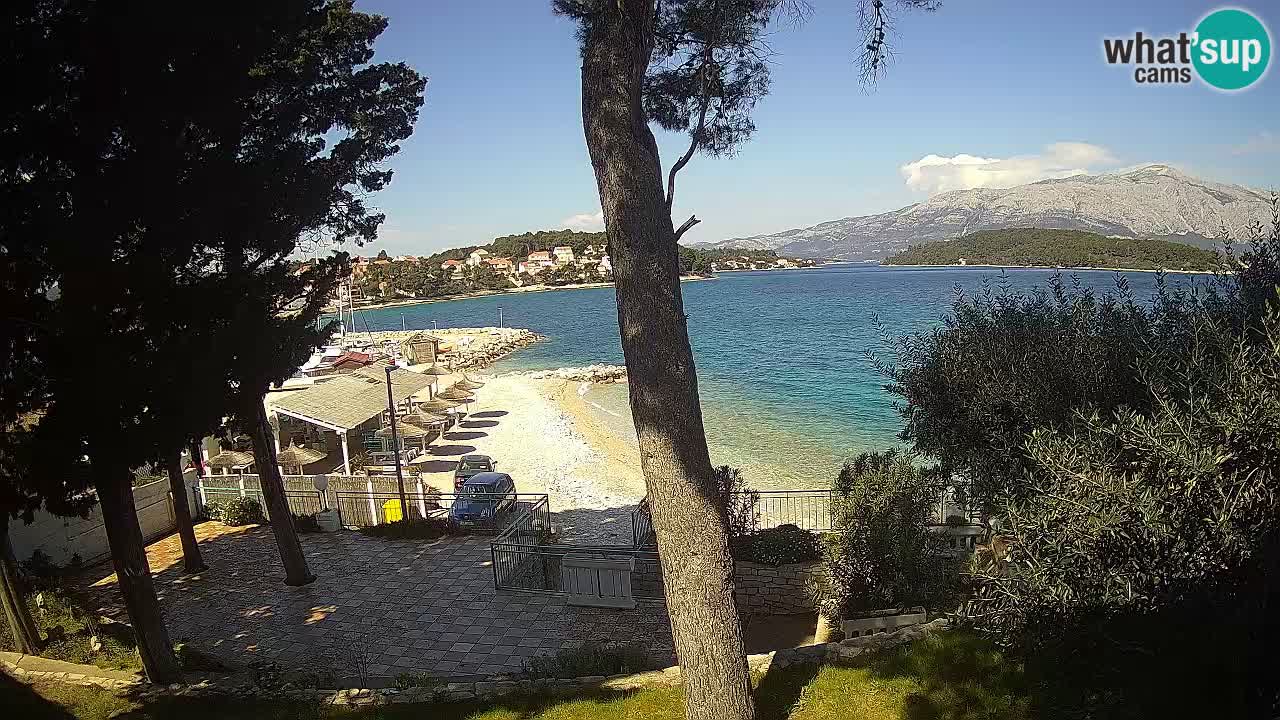 Spletna kamera Lumbarda – Plaža Prvi Žal – Korčula