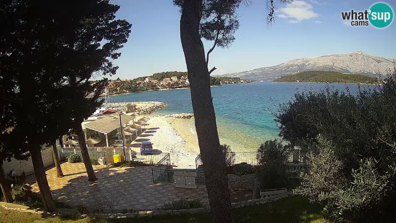 Spletna kamera Lumbarda – Plaža Prvi Žal – Korčula
