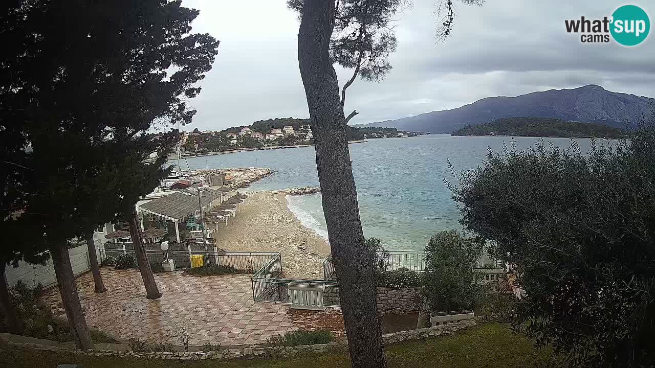 Spletna kamera Lumbarda – Plaža Prvi Žal – Korčula