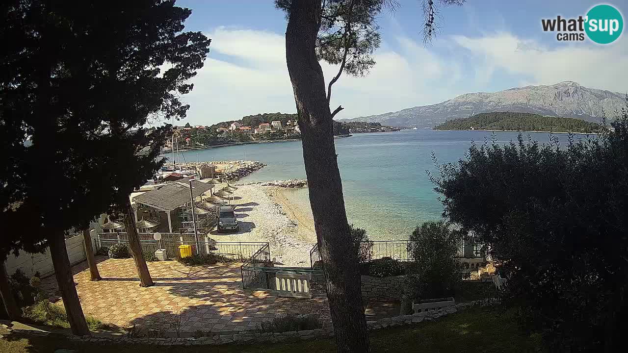 Spletna kamera Lumbarda – Plaža Prvi Žal – Korčula