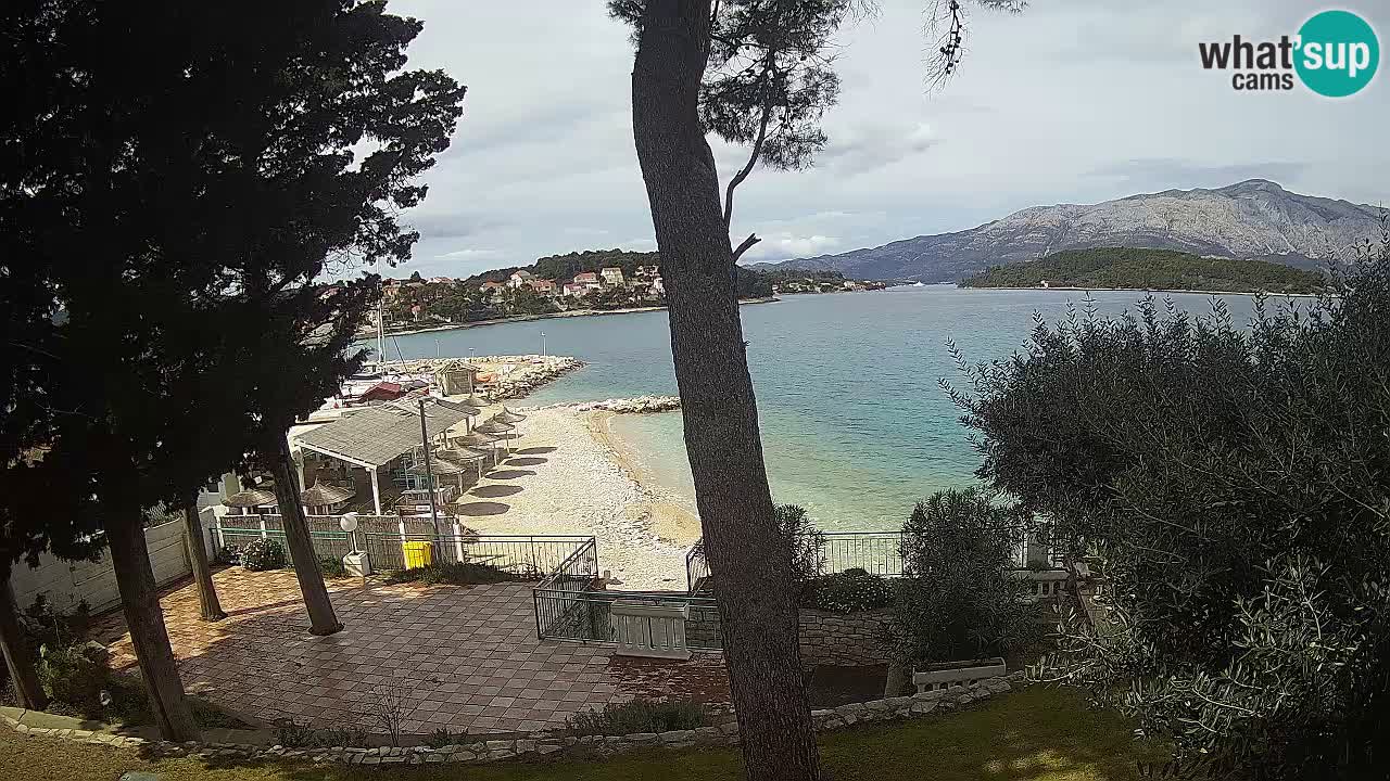 Spletna kamera Lumbarda – Plaža Prvi Žal – Korčula