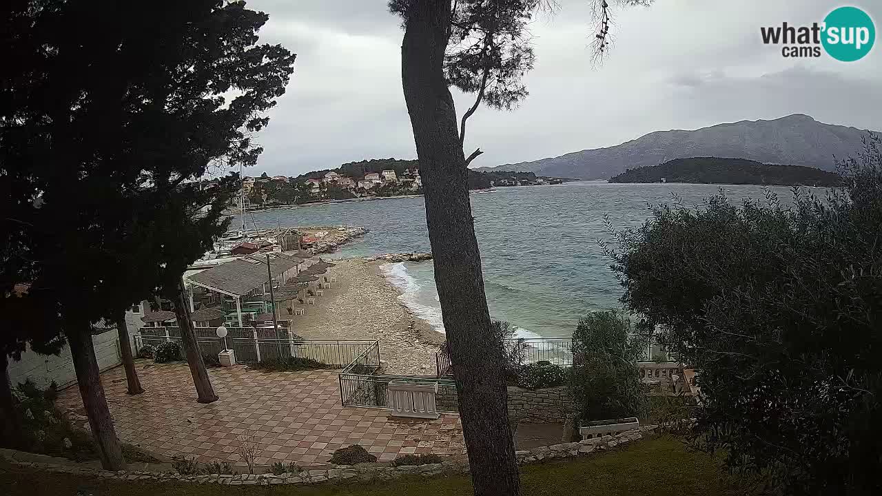 Spletna kamera Lumbarda – Plaža Prvi Žal – Korčula