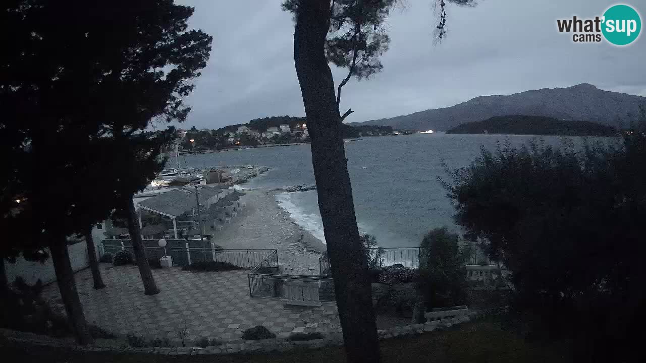 Spletna kamera Lumbarda – Plaža Prvi Žal – Korčula