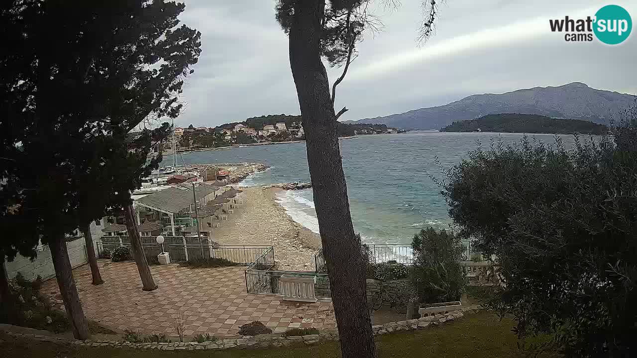 Spletna kamera Lumbarda – Plaža Prvi Žal – Korčula