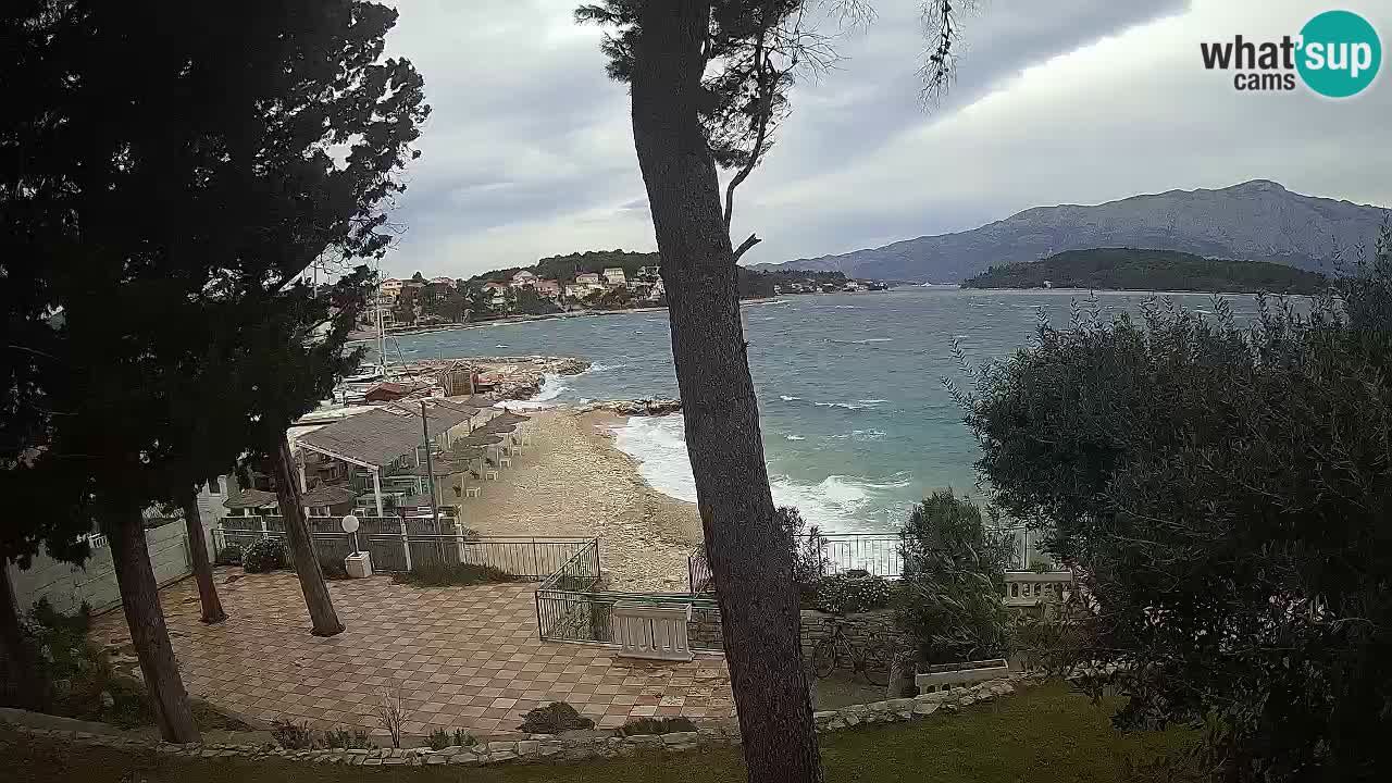 Spletna kamera Lumbarda – Plaža Prvi Žal – Korčula