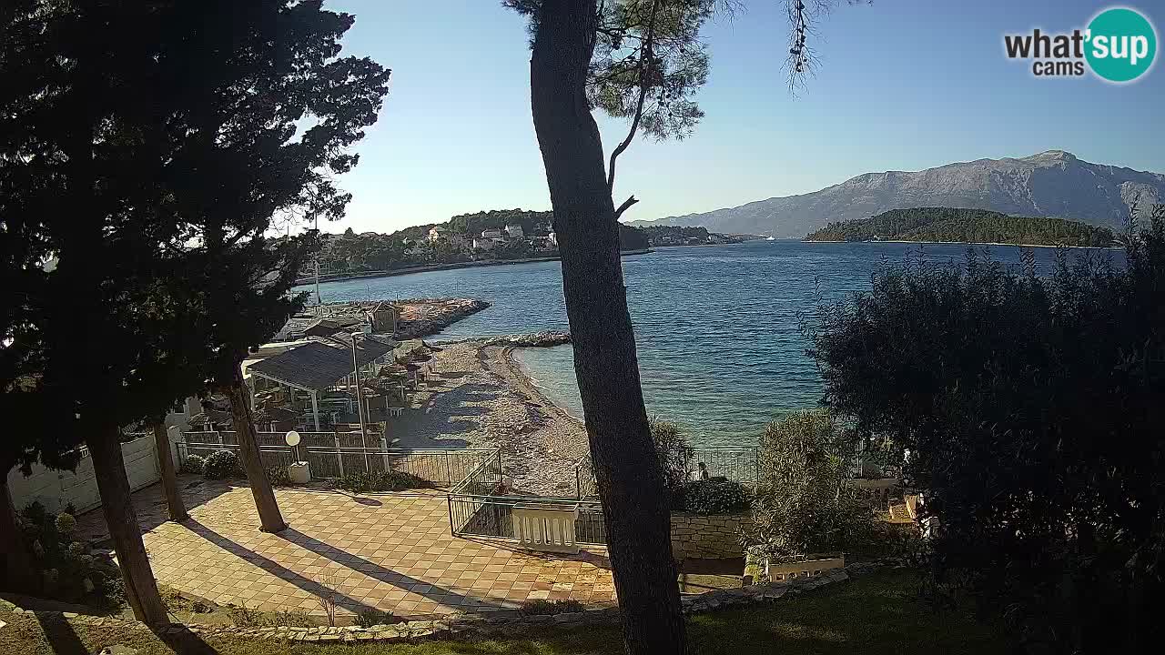Spletna kamera Lumbarda – Plaža Prvi Žal – Korčula