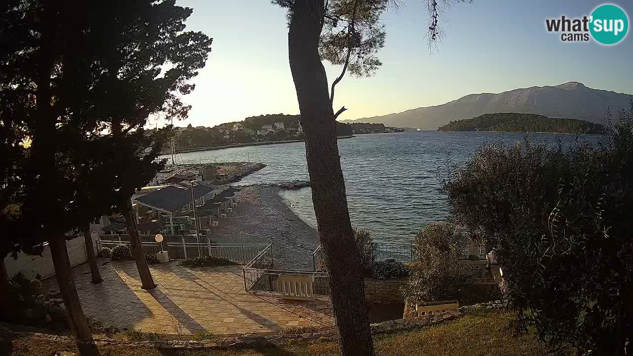 Spletna kamera Lumbarda – Plaža Prvi Žal – Korčula