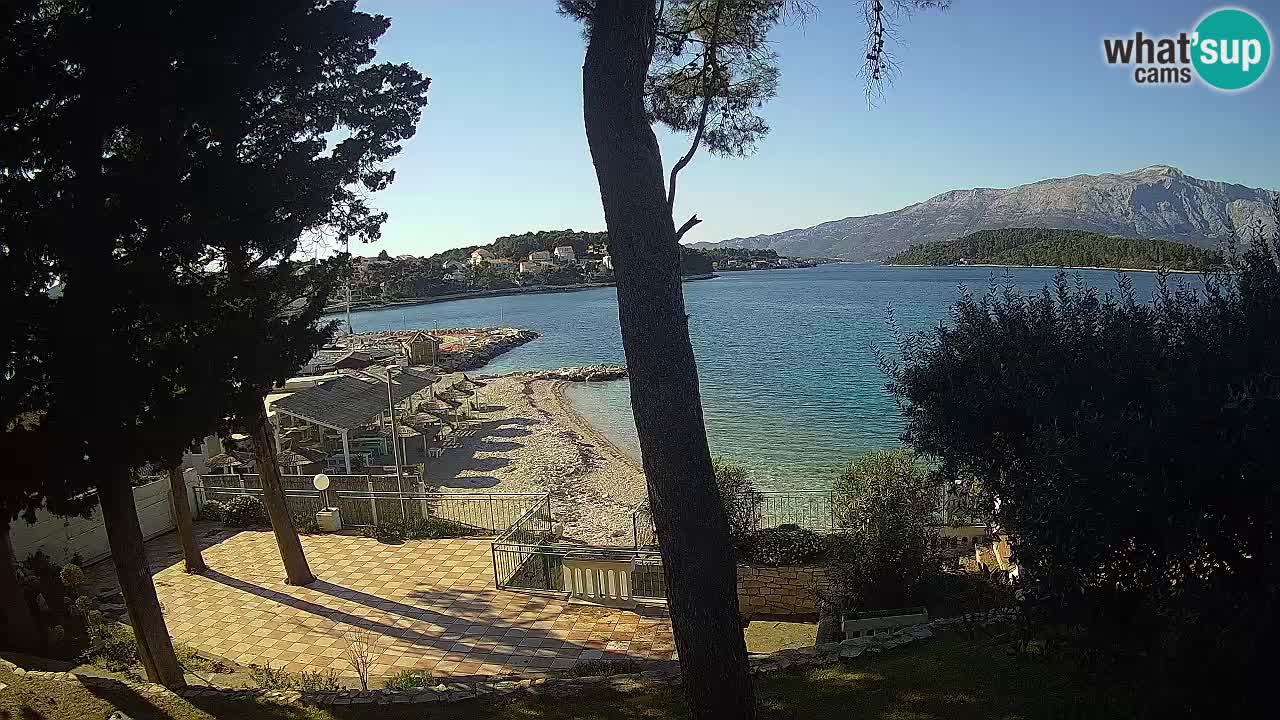 Spletna kamera Lumbarda – Plaža Prvi Žal – Korčula