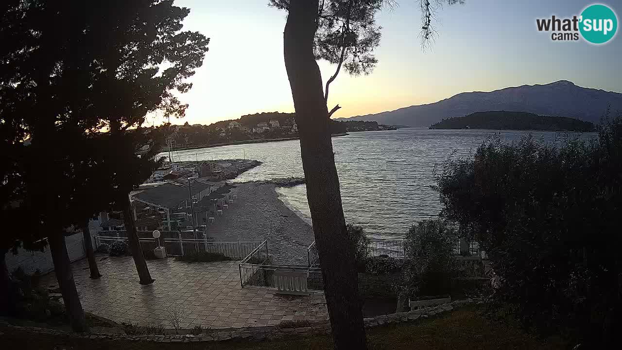 Webcam live Lumbarda – Plage Prvi Žal – Korčula