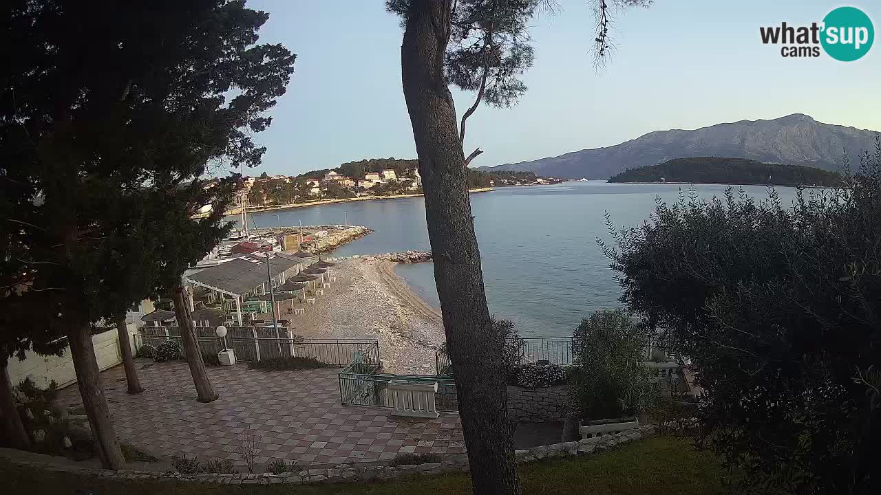 Spletna kamera Lumbarda – Plaža Prvi Žal – Korčula