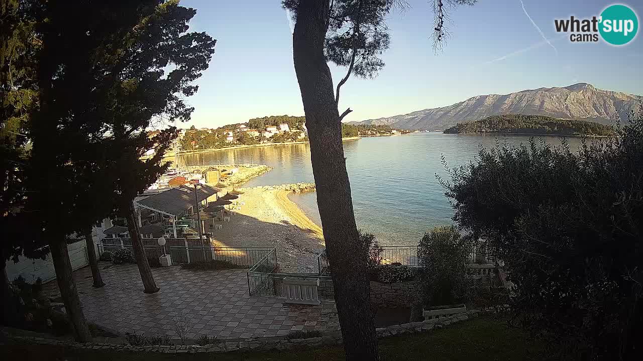 Spletna kamera Lumbarda – Plaža Prvi Žal – Korčula