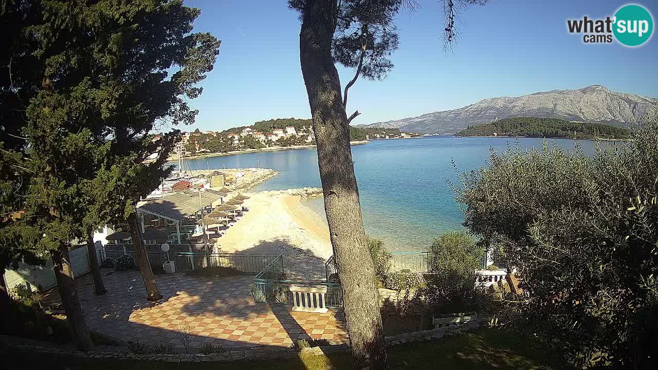 Spletna kamera Lumbarda – Plaža Prvi Žal – Korčula