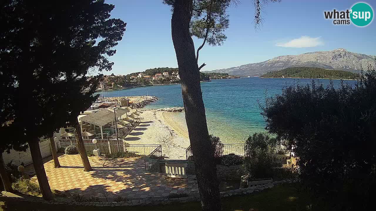 Spletna kamera Lumbarda – Plaža Prvi Žal – Korčula