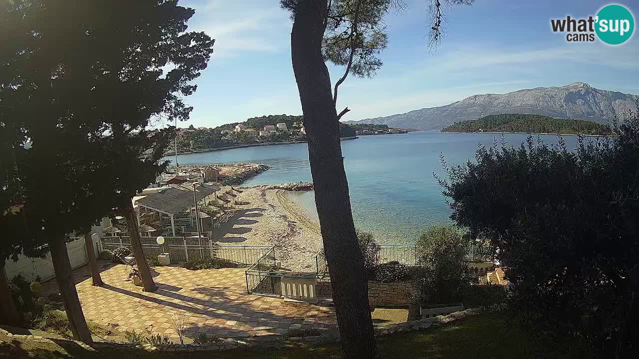 Spletna kamera Lumbarda – Plaža Prvi Žal – Korčula