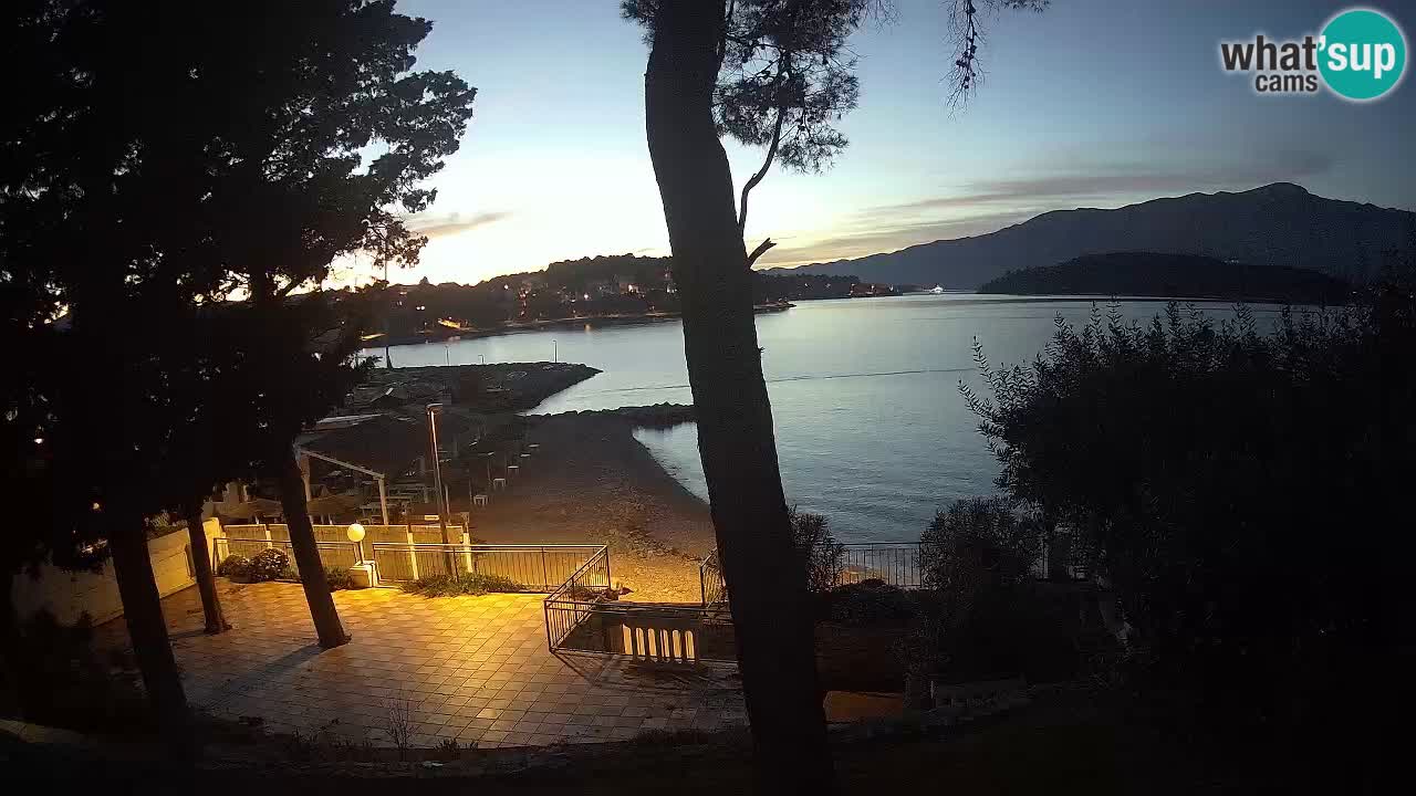 Webcam live Lumbarda – Plage Prvi Žal – Korčula