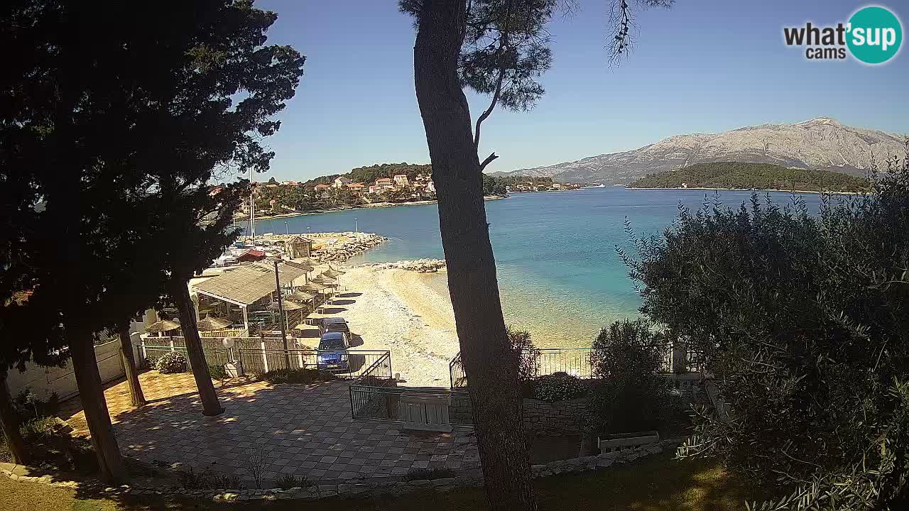 Spletna kamera Lumbarda – Plaža Prvi Žal – Korčula
