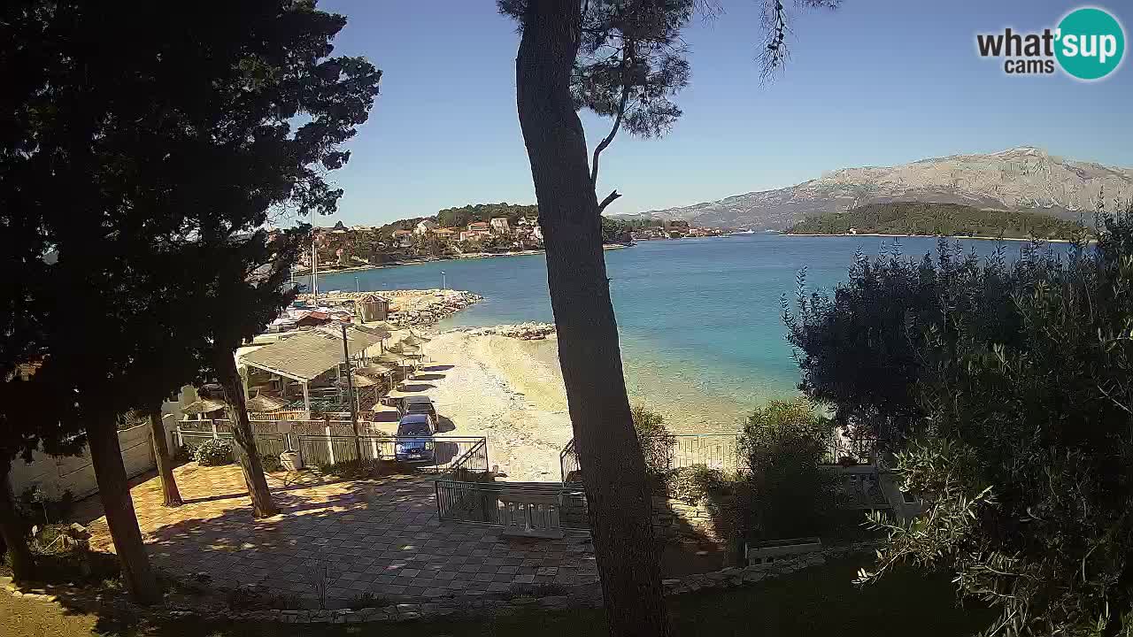 Spletna kamera Lumbarda – Plaža Prvi Žal – Korčula