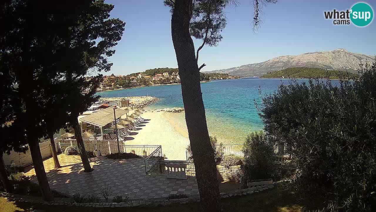 Spletna kamera Lumbarda – Plaža Prvi Žal – Korčula