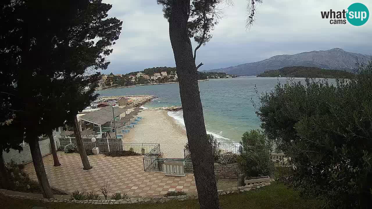 Spletna kamera Lumbarda – Plaža Prvi Žal – Korčula