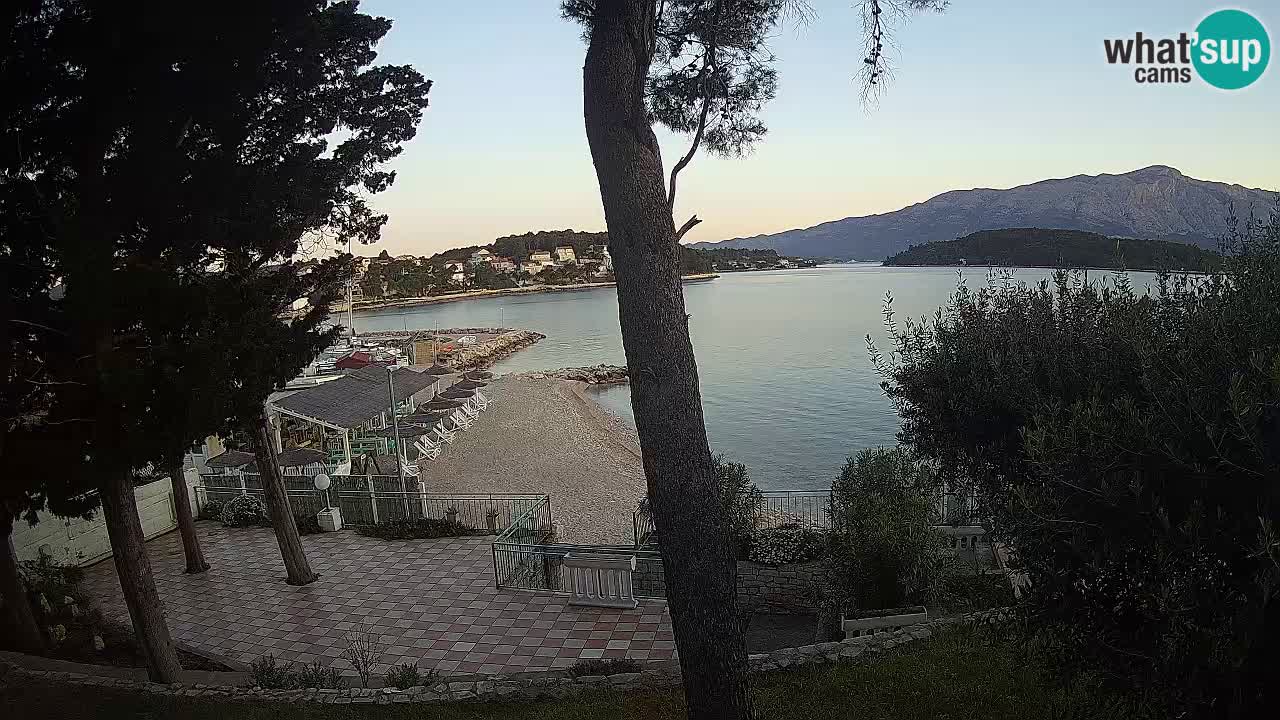 Spletna kamera Lumbarda – Plaža Prvi Žal – Korčula