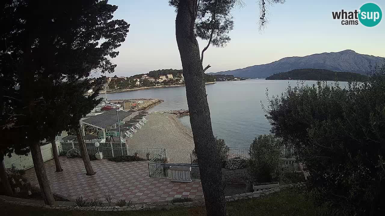 Spletna kamera Lumbarda – Plaža Prvi Žal – Korčula