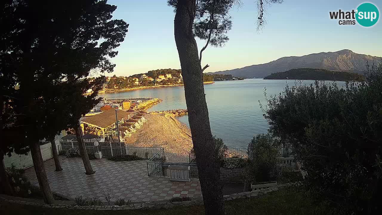 Spletna kamera Lumbarda – Plaža Prvi Žal – Korčula
