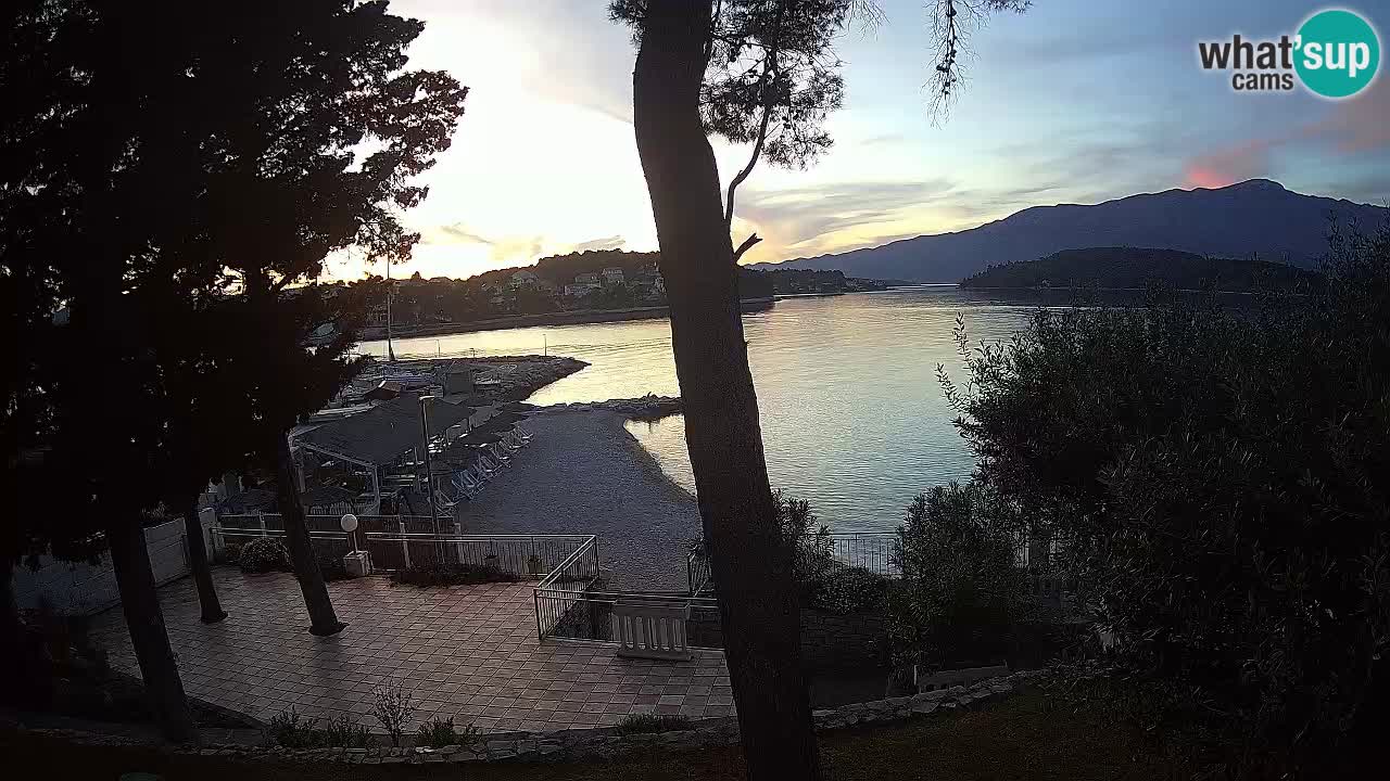 Spletna kamera Lumbarda – Plaža Prvi Žal – Korčula