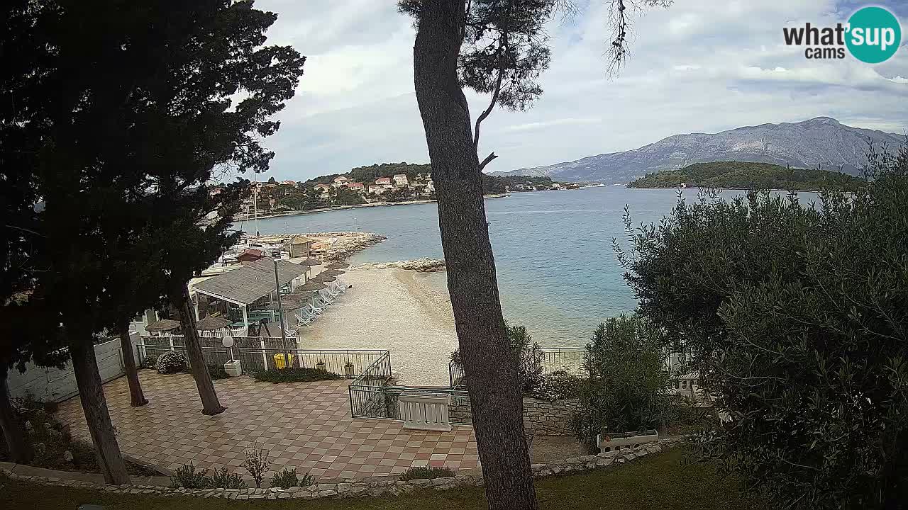 Spletna kamera Lumbarda – Plaža Prvi Žal – Korčula
