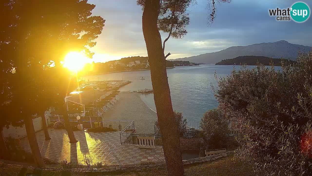 Spletna kamera Lumbarda – Plaža Prvi Žal – Korčula