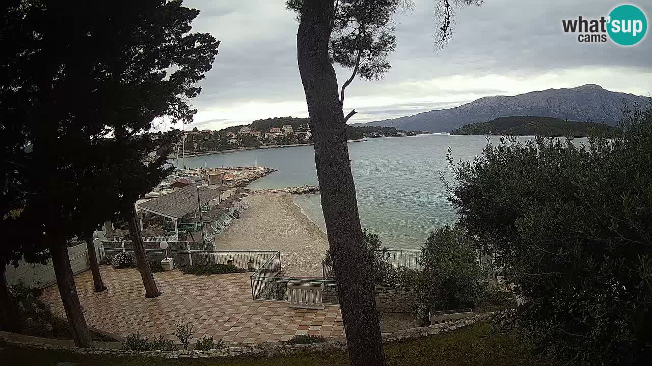 Spletna kamera Lumbarda – Plaža Prvi Žal – Korčula