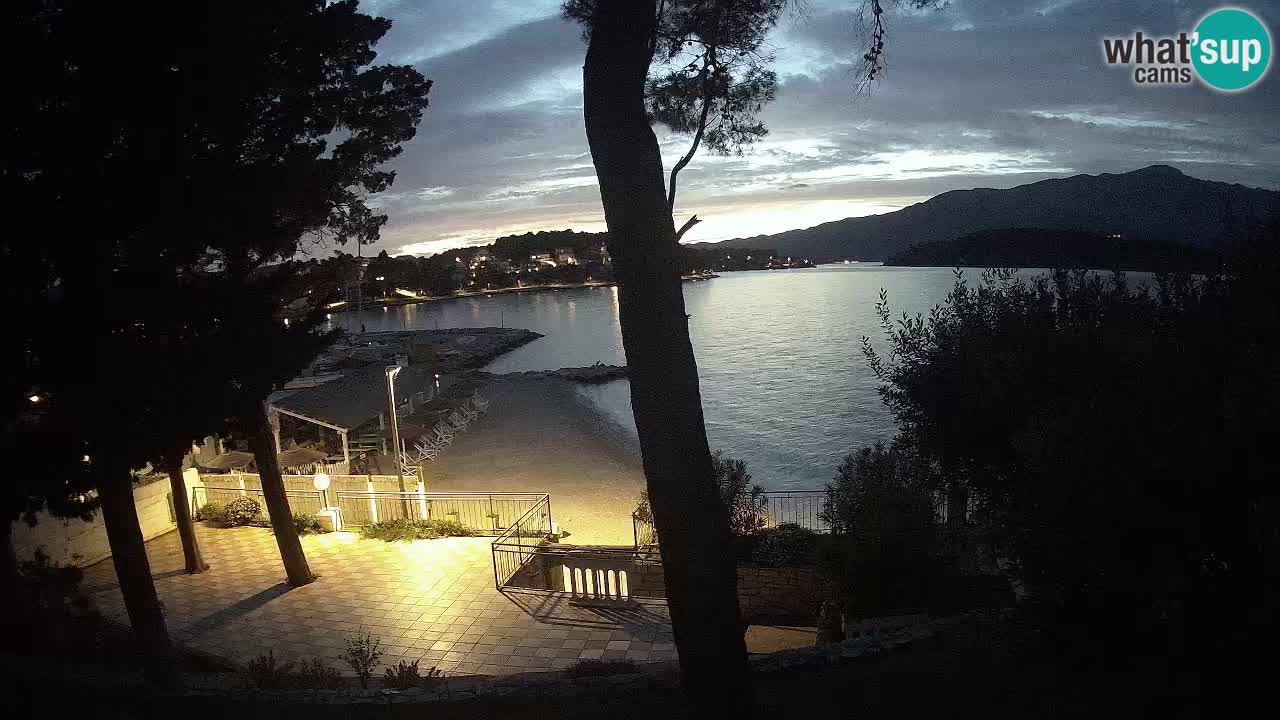 Spletna kamera Lumbarda – Plaža Prvi Žal – Korčula