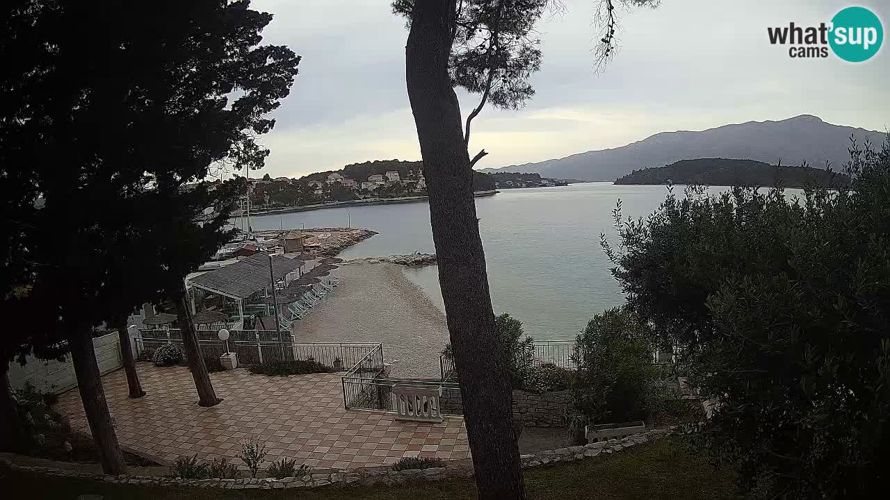 Spletna kamera Lumbarda – Plaža Prvi Žal – Korčula