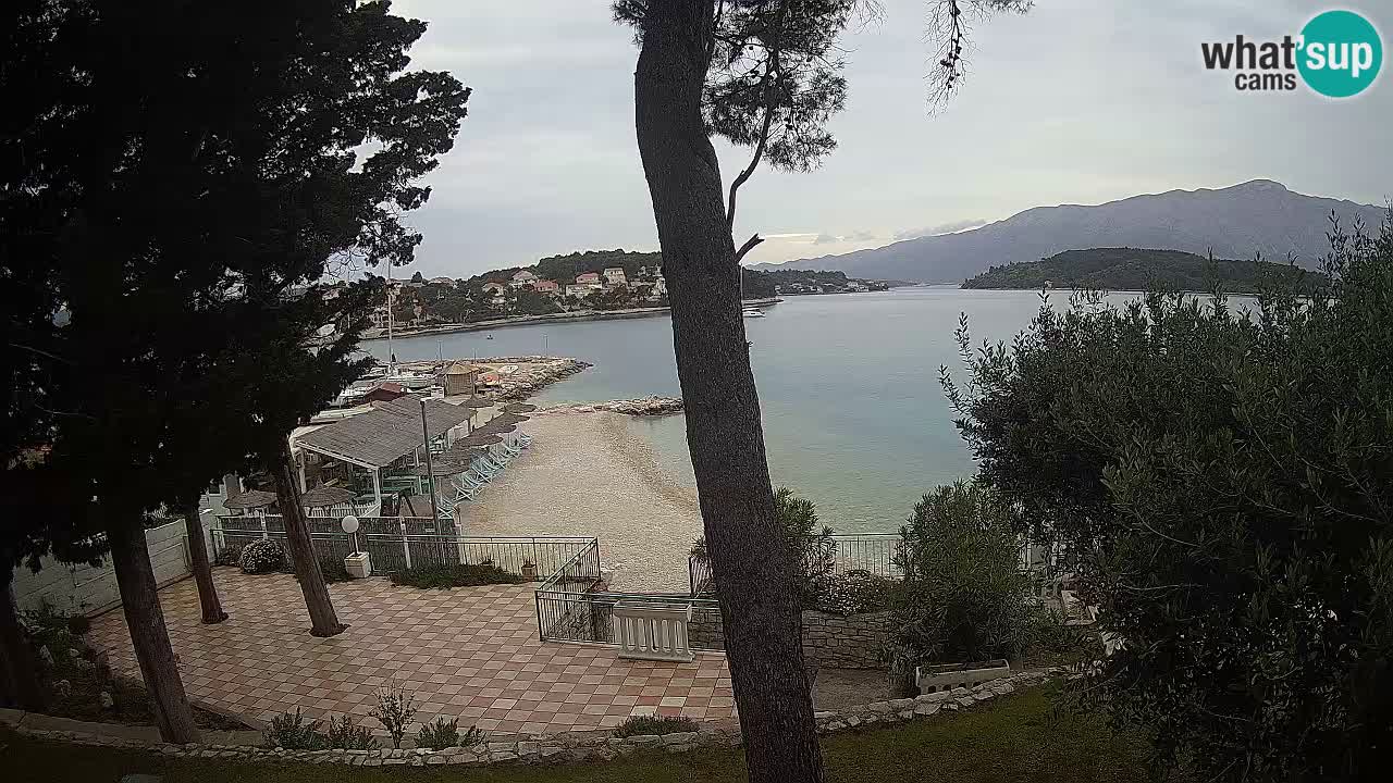 Spletna kamera Lumbarda – Plaža Prvi Žal – Korčula