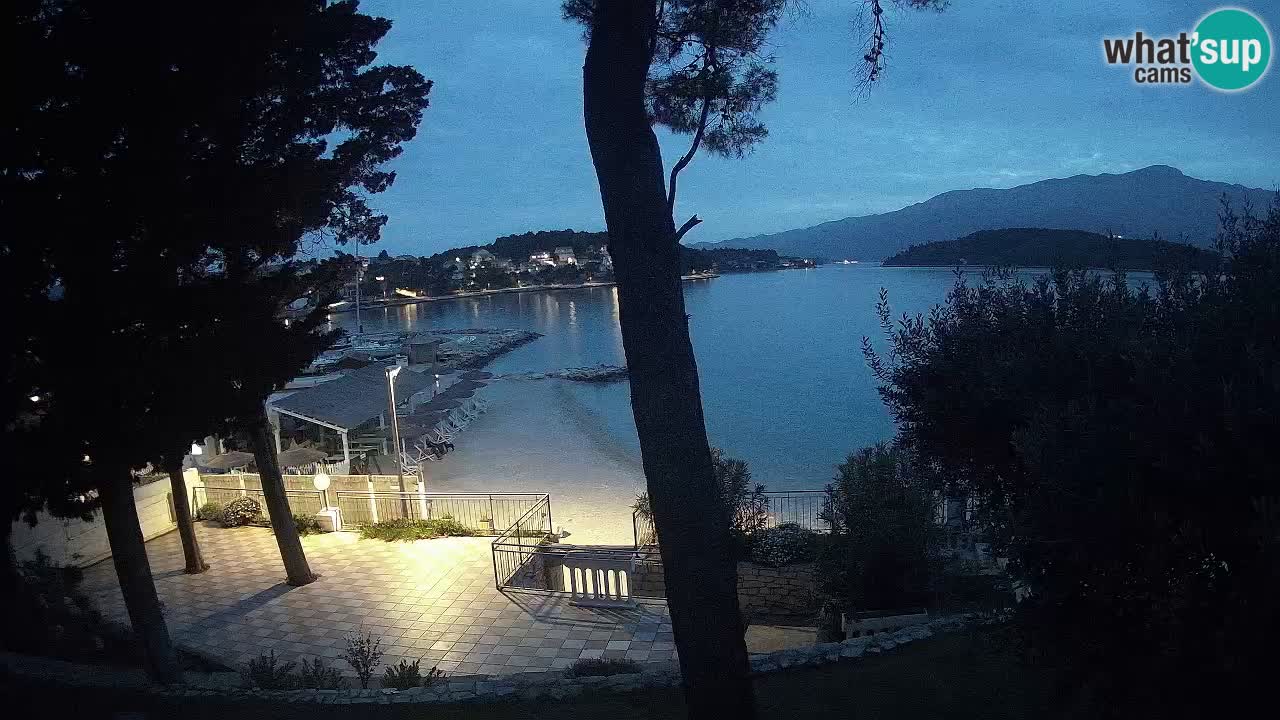 Spletna kamera Lumbarda – Plaža Prvi Žal – Korčula