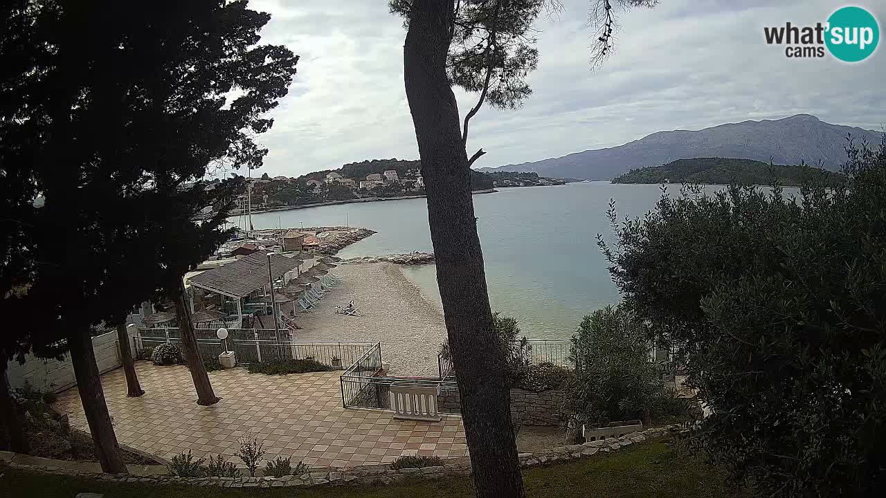 Webcam live Lumbarda – Plage Prvi Žal – Korčula