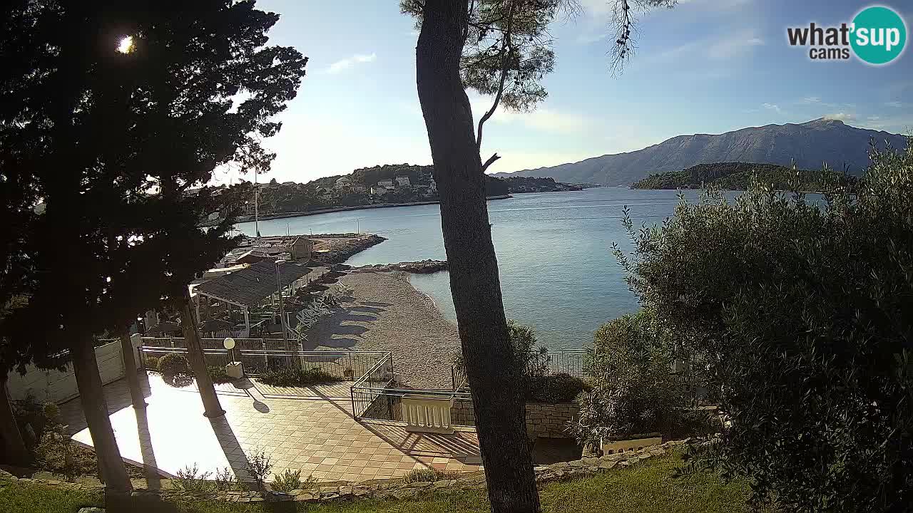 Spletna kamera Lumbarda – Plaža Prvi Žal – Korčula