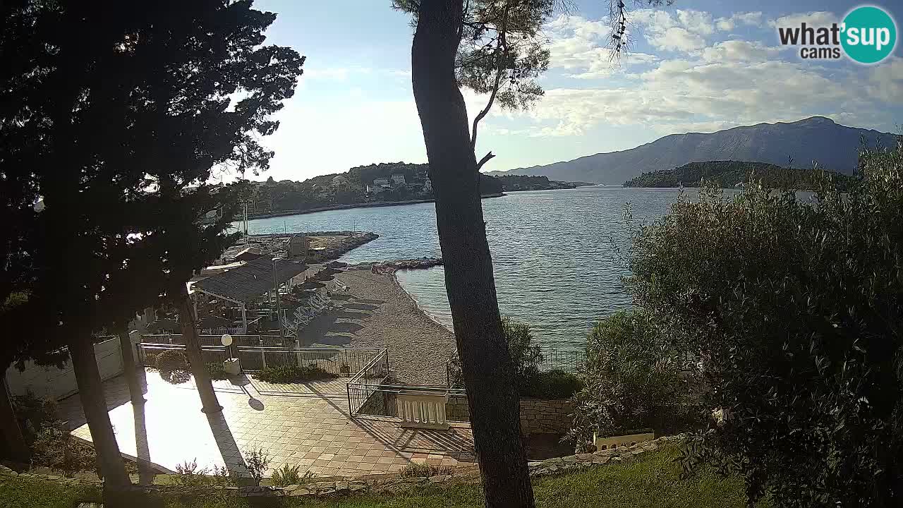 Spletna kamera Lumbarda – Plaža Prvi Žal – Korčula