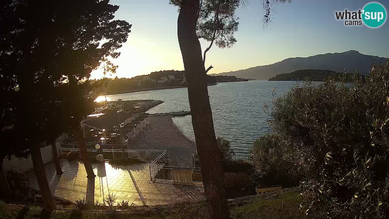 Spletna kamera Lumbarda – Plaža Prvi Žal – Korčula