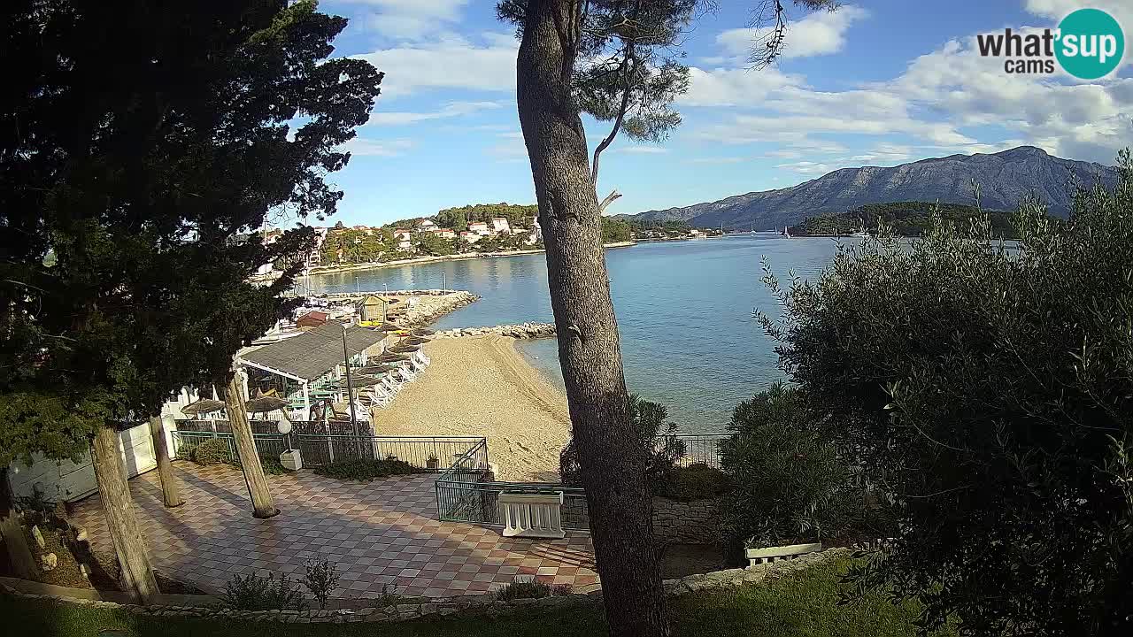 Spletna kamera Lumbarda – Plaža Prvi Žal – Korčula