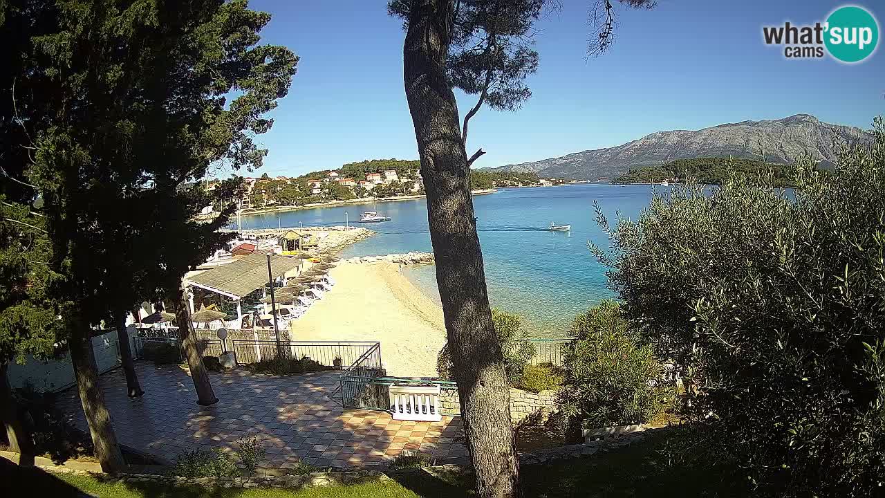 Spletna kamera Lumbarda – Plaža Prvi Žal – Korčula
