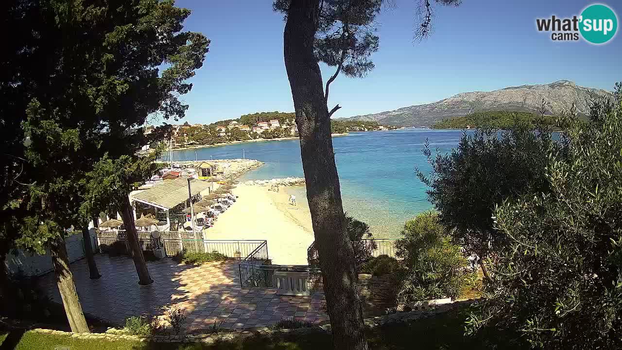 Spletna kamera Lumbarda – Plaža Prvi Žal – Korčula