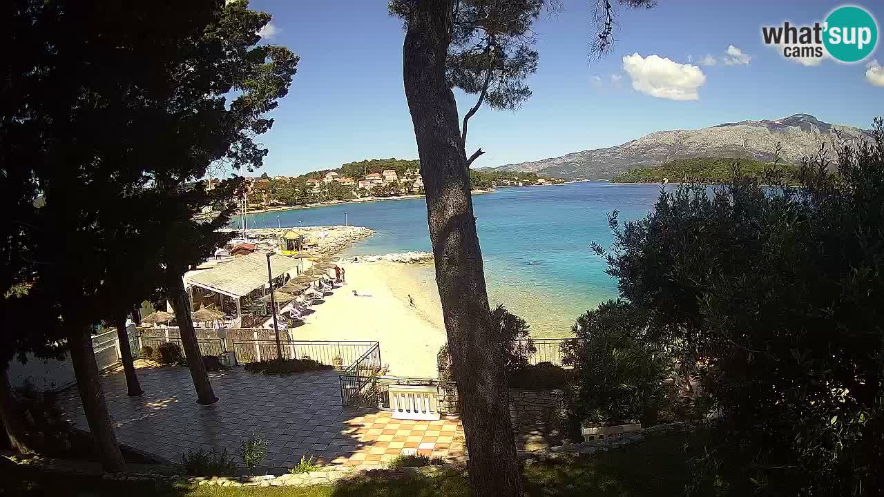 Spletna kamera Lumbarda – Plaža Prvi Žal – Korčula