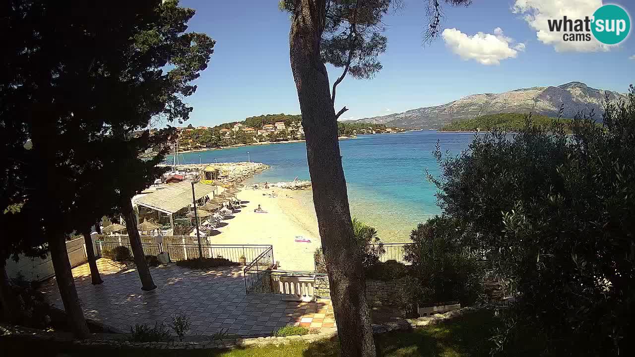 Spletna kamera Lumbarda – Plaža Prvi Žal – Korčula