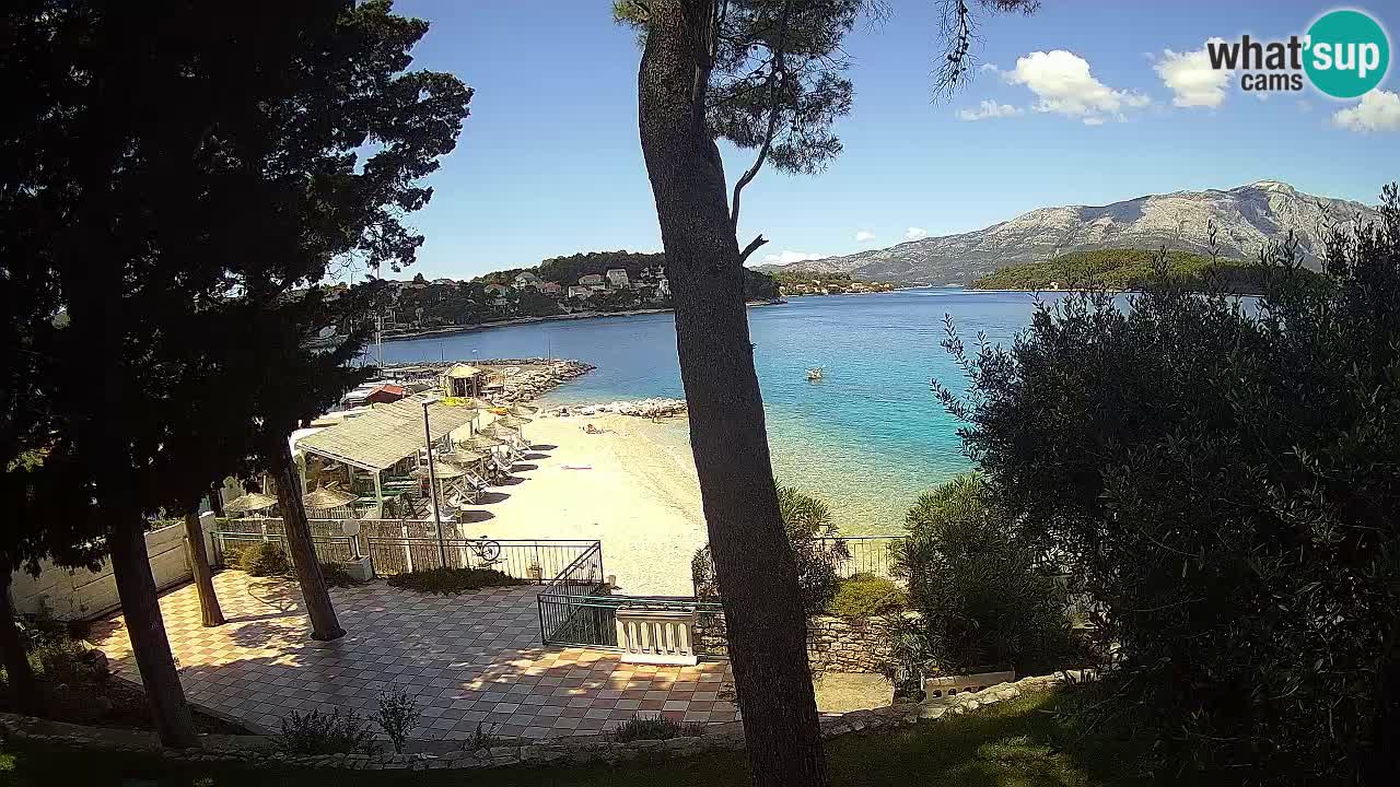 Spletna kamera Lumbarda – Plaža Prvi Žal – Korčula